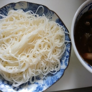 豚肉と玉ねぎとしめじのつけ汁そうめん